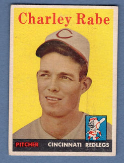 1958 Topps #376 Charley Rabe VG-EX  GO495