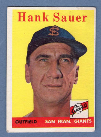 1958 Topps #378 Hank Sauer VG-EX  GO495