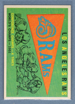1959 Topps #126 Los Angeles Rams Pennant Card (a) EX  GO130