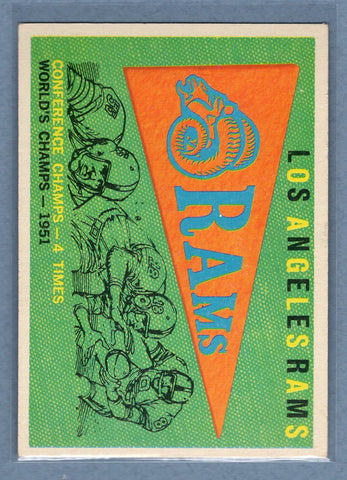 1959 Topps #126 Los Angeles Rams Pennant Card (a) EX  GO130