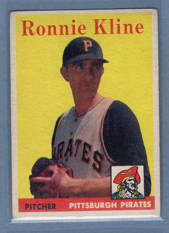 1958 Topps #82 Ronnie Kline (b) VG  GO501