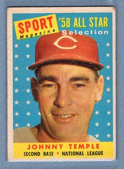 1958 Topps #478 Johnny Temple All Star (a) VG  GO387