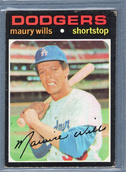 1971 Topps #385 Maury Wills  EX  SB1