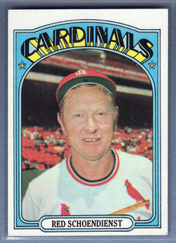1972  Topps #67 Red Schoendienst (HOF) Ex-Nm