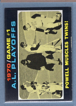 1971 Topps #195 A.L. Playoff Game 1 (Powell)  (c) EX-MT  GO340