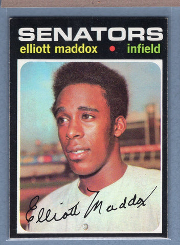 1971 Topps #11 Elliott Maddox  (b) EX-MT  GO550