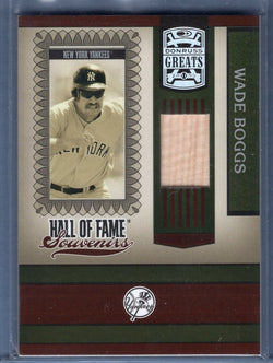 2005 Donruss Greats Hall of Fame Souvenirs Bat Wade Boggs