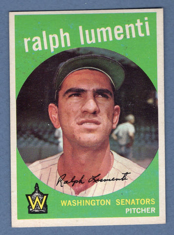 1959 Topps #316 Ralph Lumenti (Optioned) EX-MT  GO160