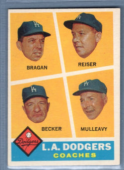 1960 Topps #463 Dodgers Coachers VG-EX Set Break 1