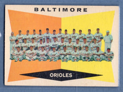 1960 Topps #494 Orioles Team VG Set Break
