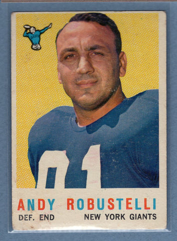 1959 Topps #147 Andy Robustelli (HOF)  VG  GO130