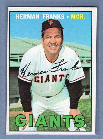 1967 Topps #116 Herman Franks EX G0416B