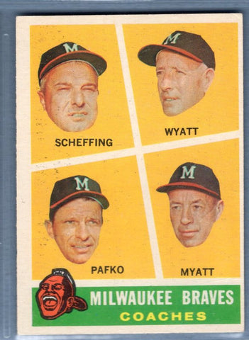 1960 Topps #464 Brave's Coaches VG-EX Set Break 1