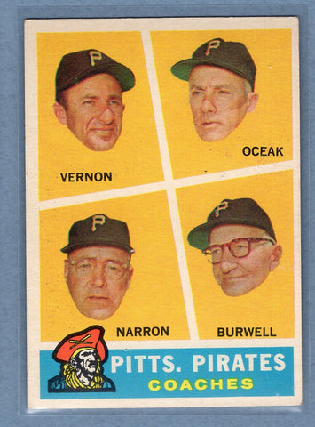 1960 Topps #467 Pirates Coaches EX  GO480