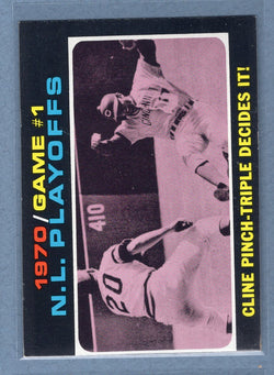 1971 Topps #199 N.L. Playoff Game 1 (Cline)  (c) EX-MT  GO340