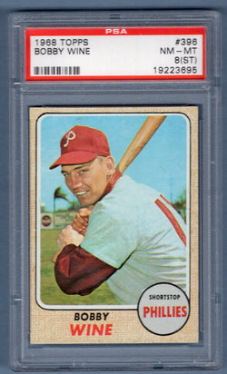 1968 Topps #396 Bobby Wine (19223695) PSA 8 (st)