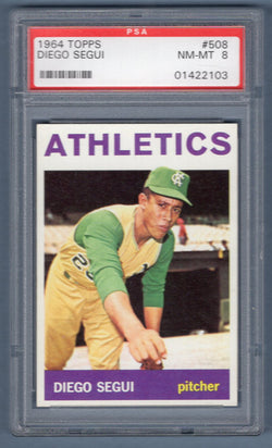 1964 Topps #508 Diego Segui (01422103) PSA 8