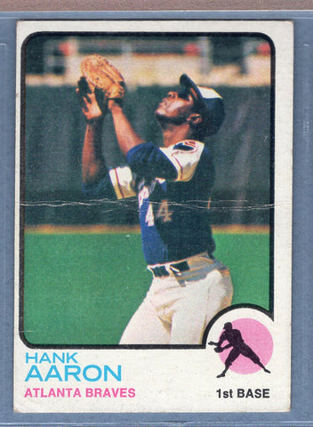 1973 Topps #100 Hank Aaron (HOF)  (a) P-F  GO669