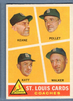 1960 Topps #468 Cardinals Coaches VG-EX Set Break 1