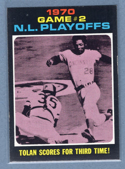 1971 Topps #200 N.L. Playoff Game 2 (Tolan) (a) EX-MT  GO340