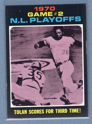 1971 Topps #200 N.L. Playoff Game 2 (Tolan) (a) EX-MT  GO340