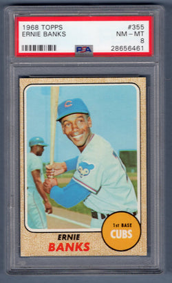 1968 Topps #355 Ernie Banks (28656461) PSA 8