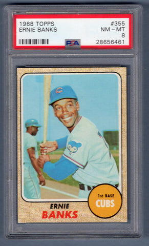 1968 Topps #355 Ernie Banks (28656461) PSA 8