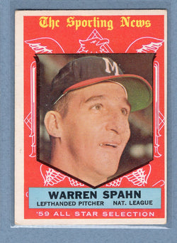 1959 Topps #571 Warren Spahn All Star (HOF) EX  GOWA