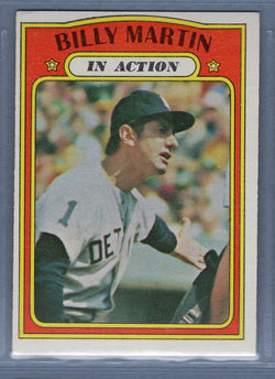 1972 Topps #34 Billy Martin IA (a) EX  GO544