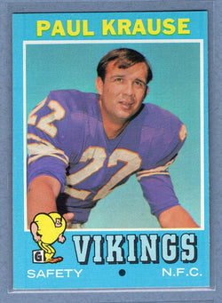 1971 Topps #158 Paul Krause (HOF) EX-MT  GO248