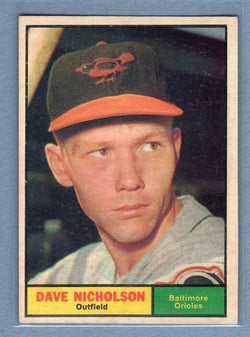 1961 Topps #182 Dave Nicholson VG-EX  GO195
