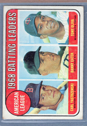 1969 Topps #1 AL Batting Leaders (Yaz, etc.) VG-EX  GO661