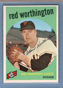 1959 Topps #28 Red Worthington (a)(st) VG    GO177