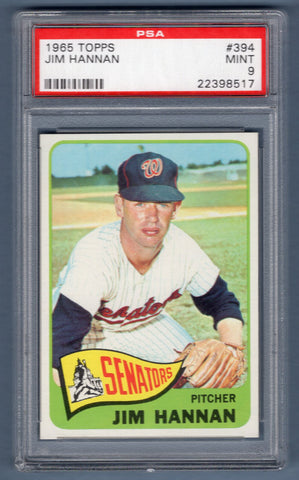 1965 Topps #394 Jim Hannan (22398517) PSA 9