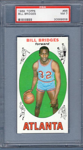 1969 Topps #86 Bill Bridges (R) PSA 7