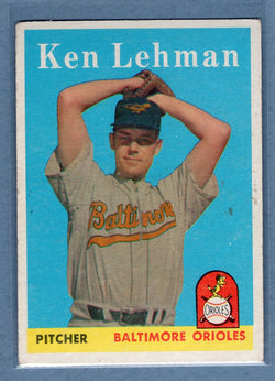 1958 Topps #141 Ken Lehman (st) (b) VG  GO501
