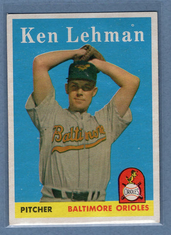 1958 Topps #141 Ken Lehman (mk) (c) VG  GO501