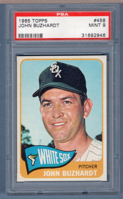 1965 Topps #458 John Buzhardt (31692946) PSA 9