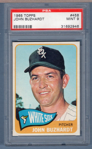 1965 Topps #458 John Buzhardt (31692946) PSA 9