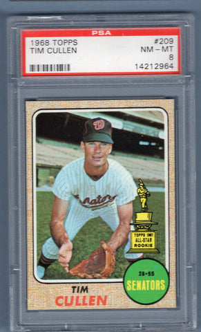 1968 Topps #209 Tim Cullen (14212964) PSA 8