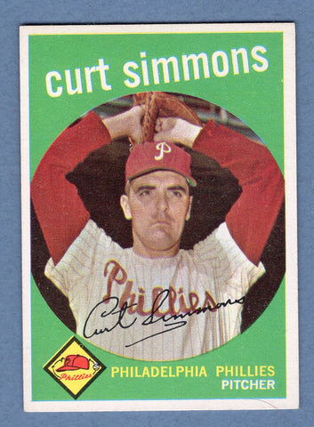 1959 Topps #382 Curt Simmons EX-MT  GO160