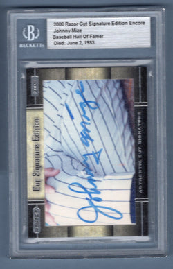 2008 Razor Cut Johnny Mize Signature Edition SP