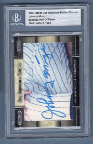 2008 Razor Cut Johnny Mize Signature Edition SP