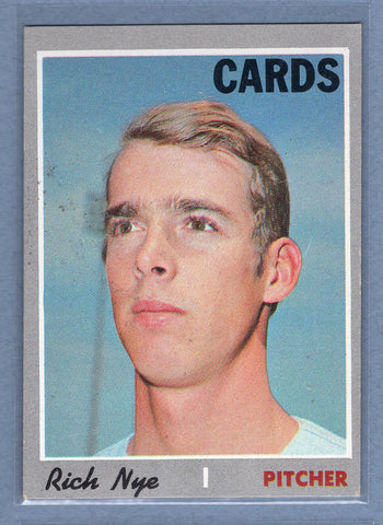 1970 Topps #139 Rich Nye (st) VG  GO450