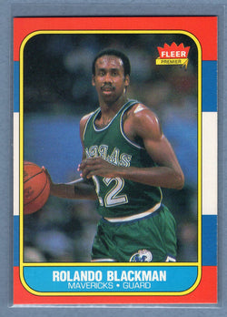 1986 Fleer #11 Rolando Blackman (1) EX-MT