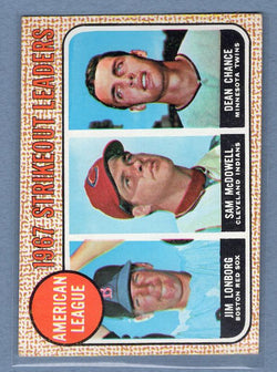 1968 Topps #12 A.L. Strikeout Leaders VG-EX  GO250
