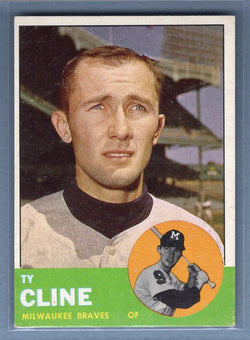 1963 Topps #414 Ty Cline VG-EX Set Break