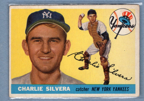 1955 Topps #188 Charlie Silvera VG-EX Set Break