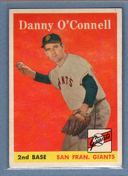 1958 Topps #166 Danny O'Connell (mk) G-VG  GO501
