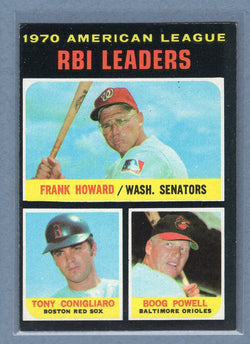 1971 Topps #63 A.L. RBI Leaders (Conigliaro)   EX-MT  GO550